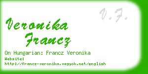 veronika francz business card